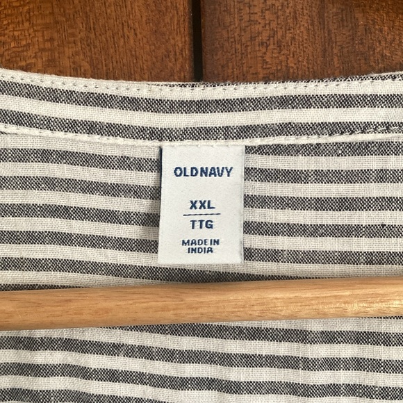 Striped Boho Cotton/Linen Summer Dress Old Navy - Picture 5 of 7
